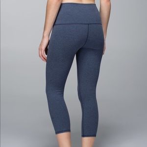 Lululemon Cadet Blue High Rise Wunder Under Crop